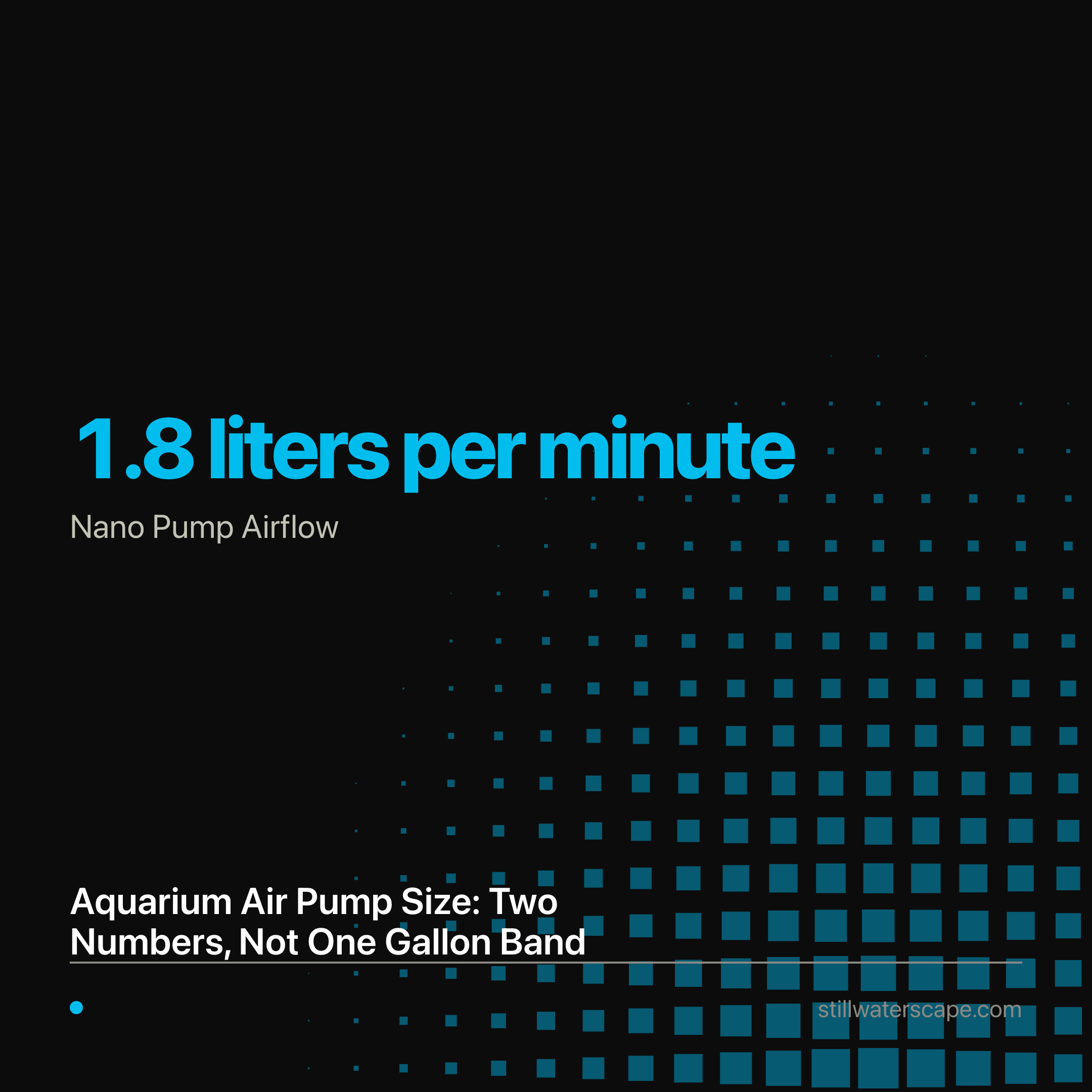 Aquarium Air Pump Size: Two Numbers, Not One Gallon Band