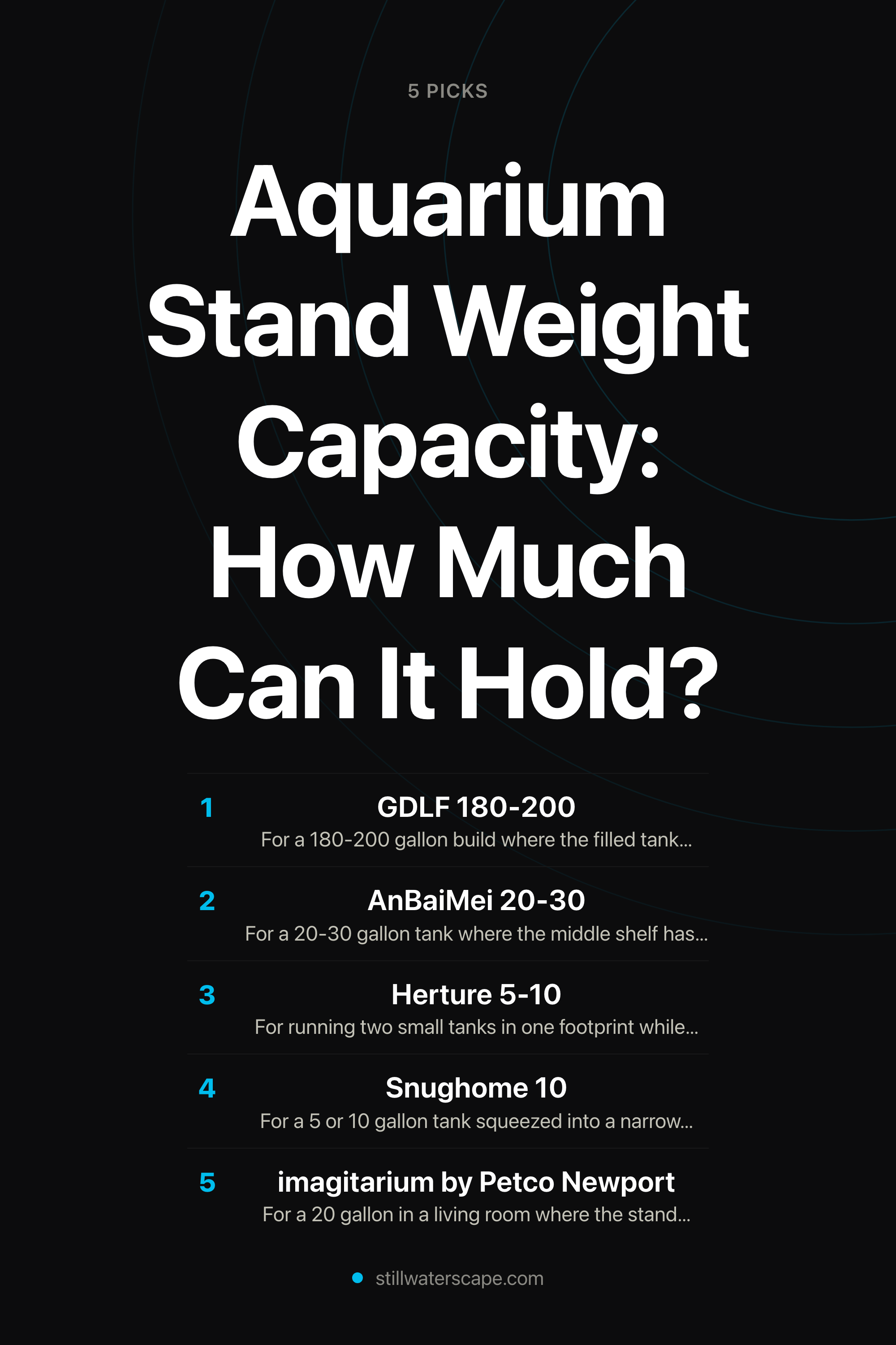 Aquarium Stand Weight Capacity: How Much Can It Hold? — the picks, as a saveable list