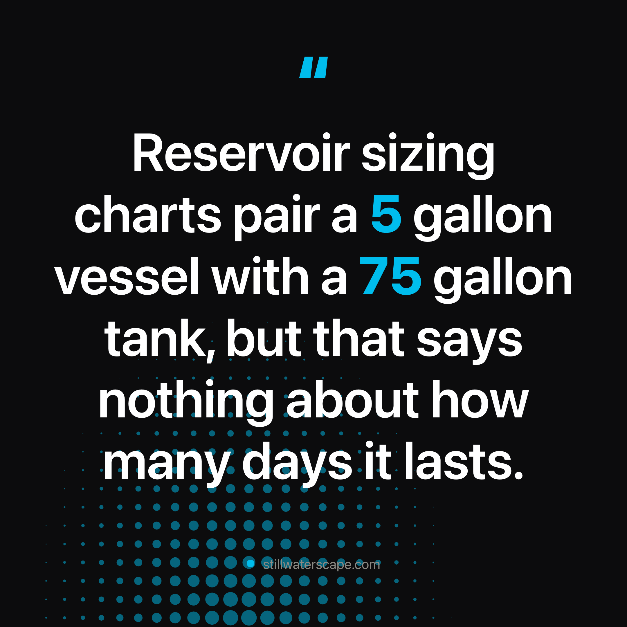 Auto Top-Off Reservoir Size Is a Refill Interval